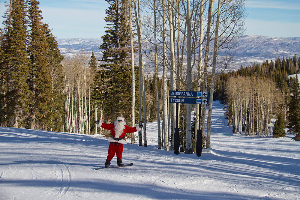 Santa Skiing at Park City Mountain Resort