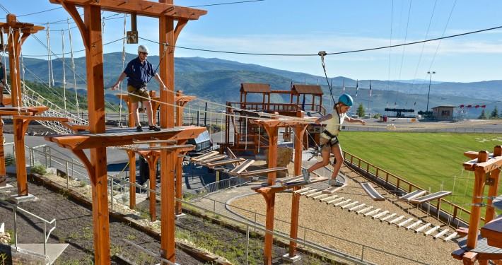 Ropes course at Olympic Park in Park City, Utah