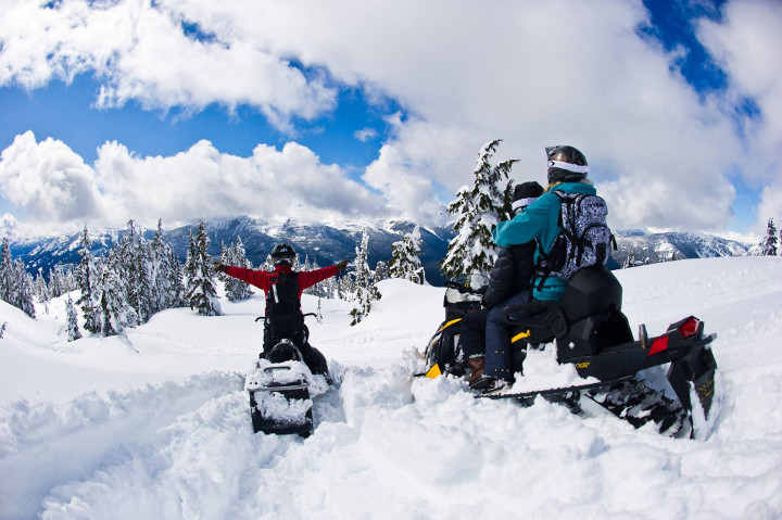 snowmobiling in Whistler Blackcomb